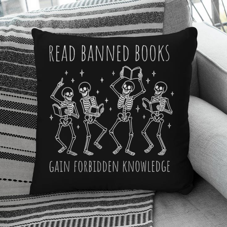 Skeleton Read Banned Books Gain Forbidden Knowledge Pillowcase
