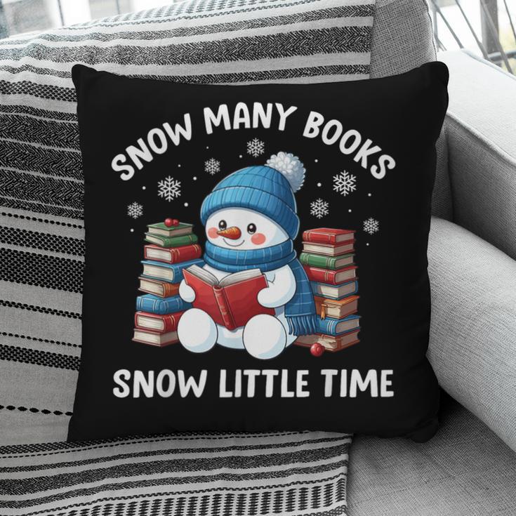 Snow Many Books Snow Little Time Snowman Reading Book Pillowcase