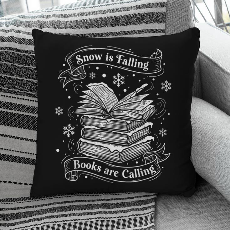 Snow Is Falling Books Are Calling Winter Reading Pillowcase