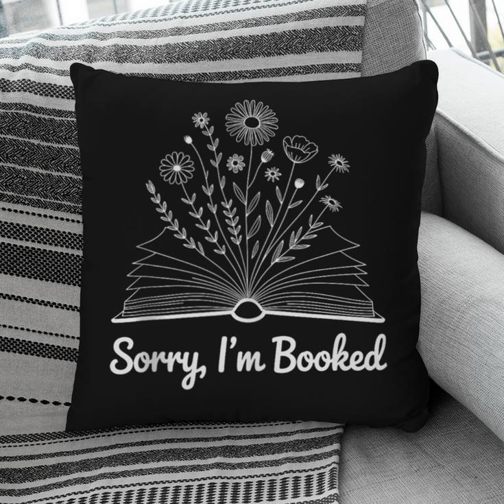 Sorry I'm Booked Floral Book Love Cozy Bookworm Reading Pillowcase