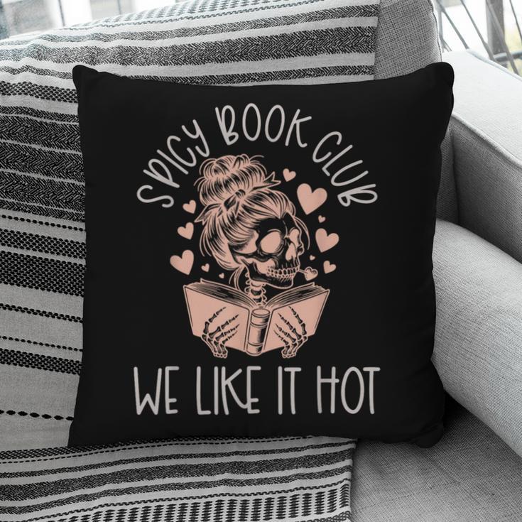 Spicy Book Club Dark Romance Reader Spicy Bookish Skeleton Pillowcase