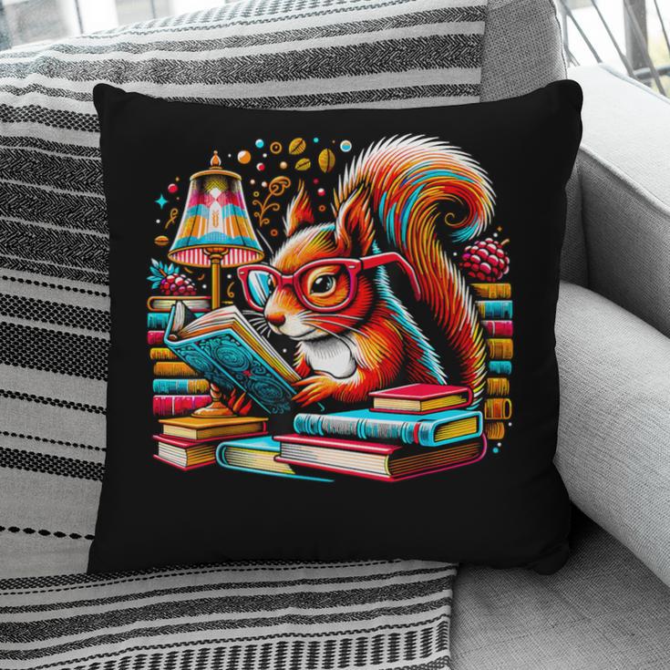 Squirrel Reading a Book Lover Bookworm Pillowcase Squirrel Reading a Book Lover Bookworm Pillowcase