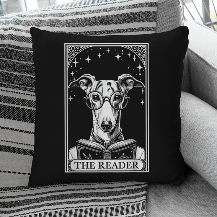 Tarot Card Vintage Whippet Dog Book Lover The Reader Pillowcase