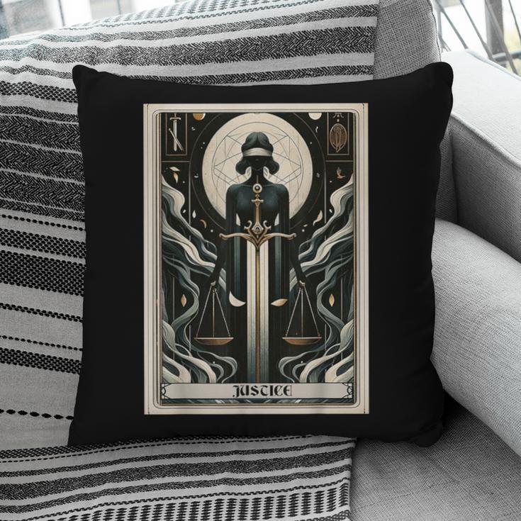 Tarot Cards Guide Book Esoteric Mysticism Clothing Tarot Card Justice Pillowcase