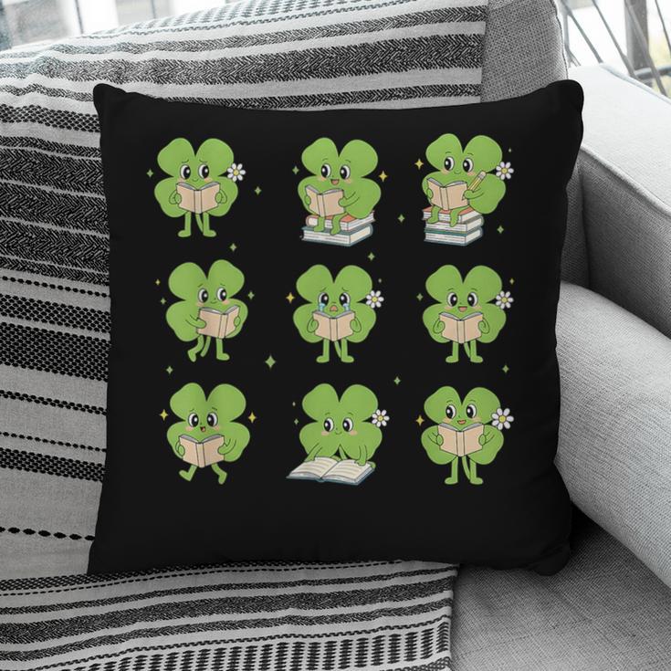 Teacher Reading Shamrock St Patrick’s Day Book Lover Kids Pillowcase