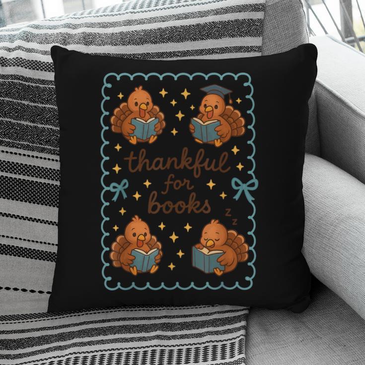 Thankful For Books Turkey Reading Book Lovers Fall Teacher Pillowcase Thankful For Books Turkey Reading Book Lovers Fall Teacher Pillowcase