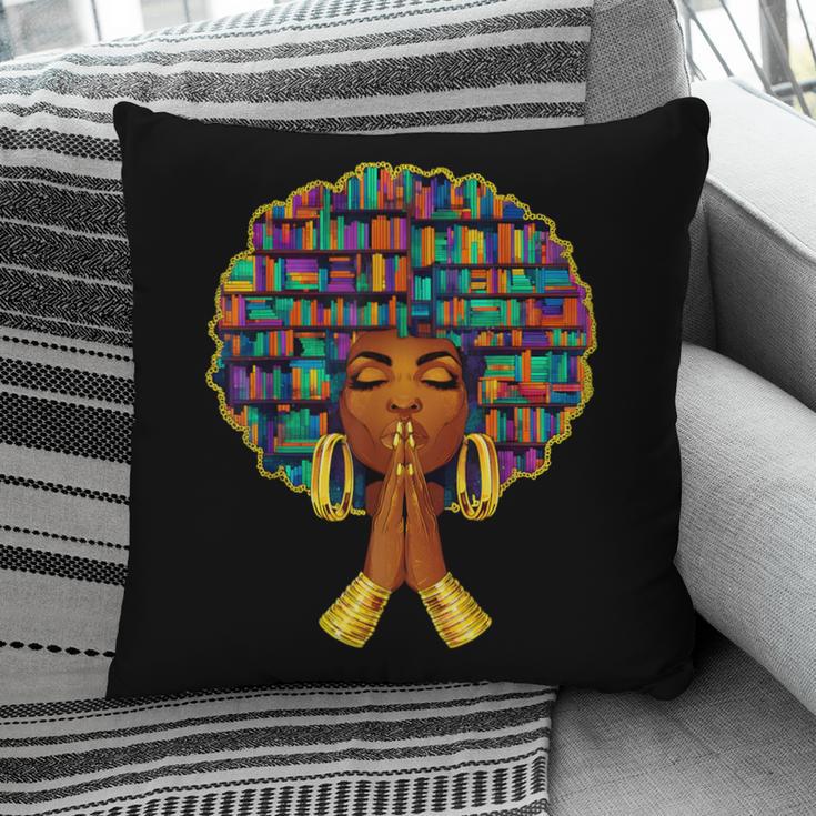 History Month Afro Women Book Lover Librarian Teacher Pillowcase