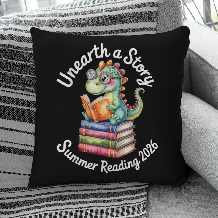 Unearth a Story Summer Reading 2026 Book Lover Dino Fun Pillowcase