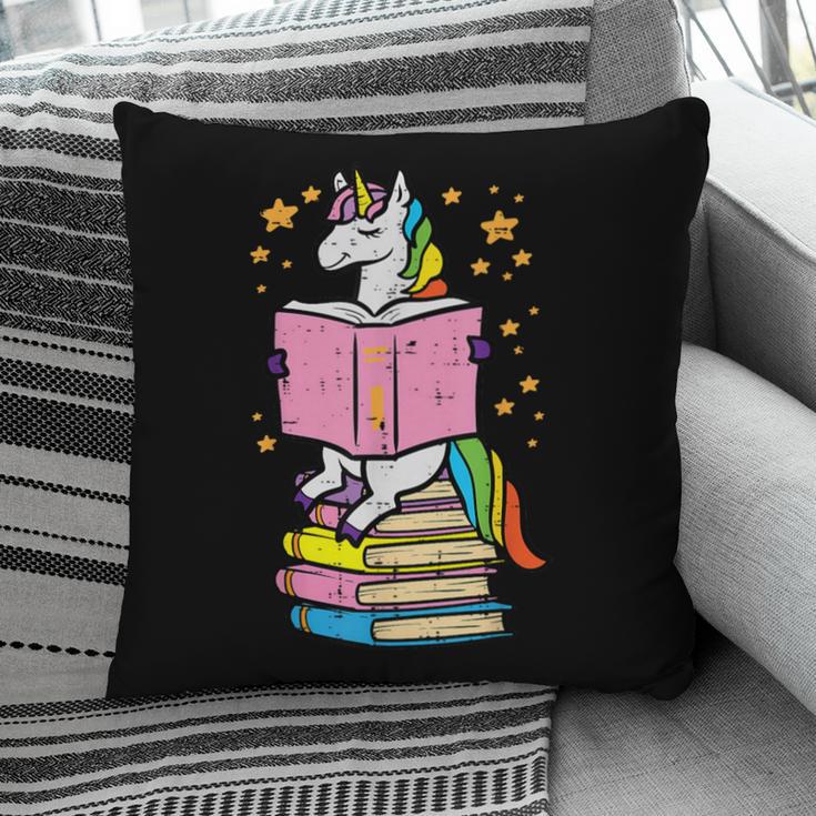 Unicorn Read Reading Book Librarian America Girls Women Pillowcase