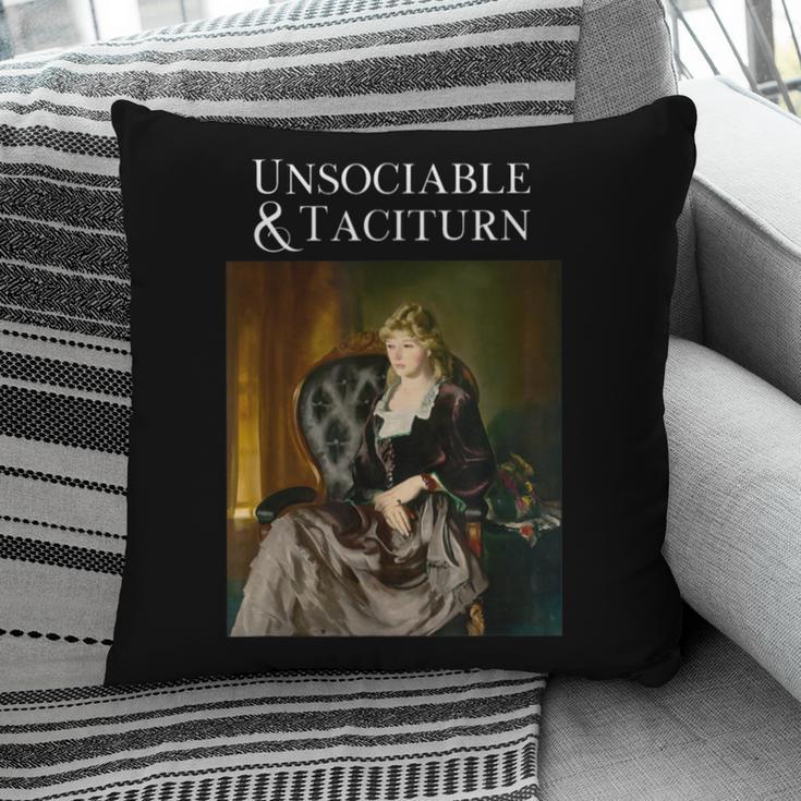Unsociable And Taciturn Jane Austin Quote Book Classic Lit Pillowcase