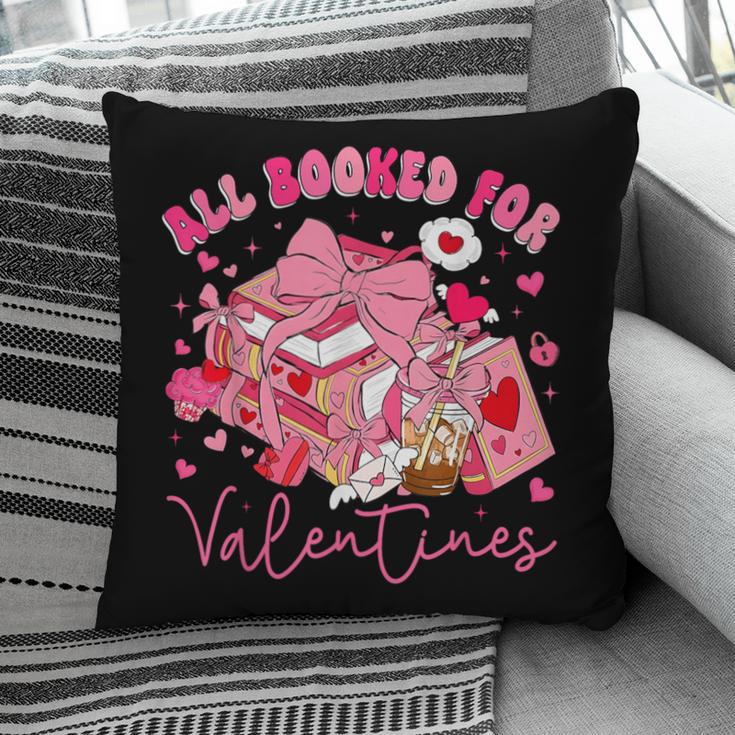 Valentine All Booked Book Coffee Coquette Bow Girl Women Pillowcase