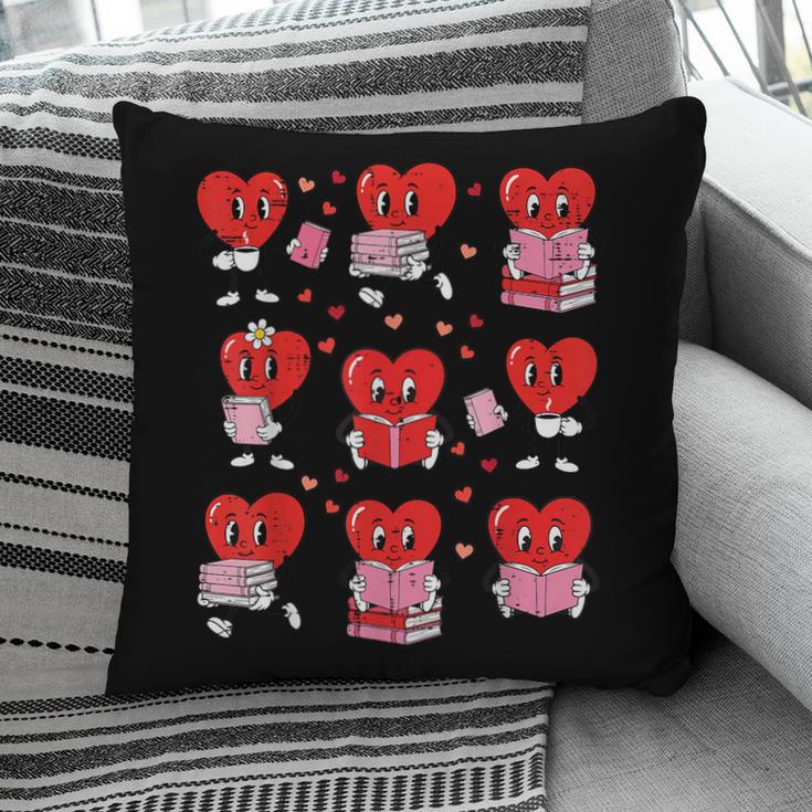 Valentines Day Librarian Heart Reading Book Women Men Kids Pillowcase