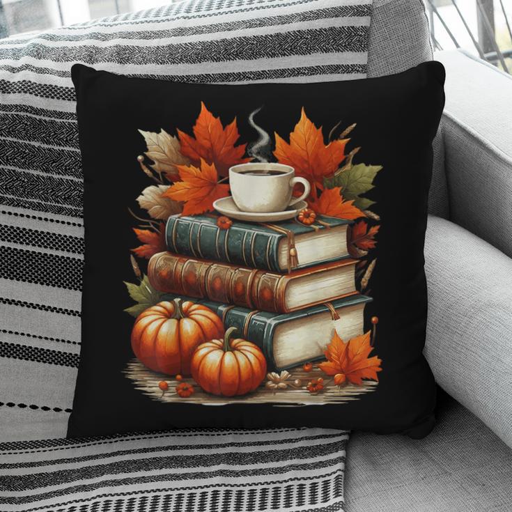 Vintage Autumn Books Coffee Pumpkin Fall Reading Pillowcase