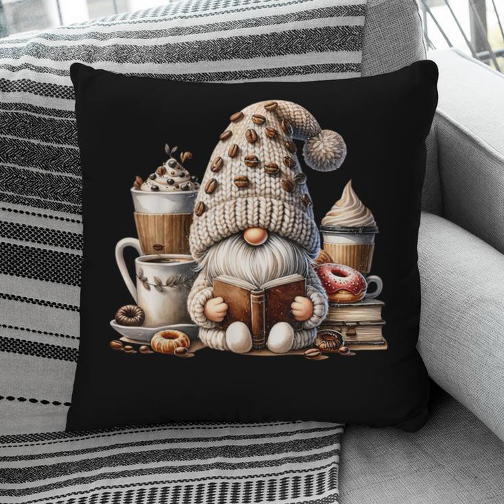Vintage Cute Gnome Reading Book Coffee Latte Men Women Kids Pillowcase