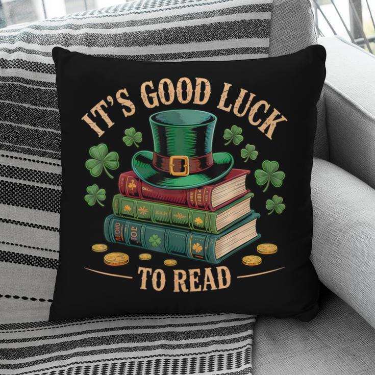 Vintage It's Good Luck To Read St Patrick's Day Book Lucky Pillowcase