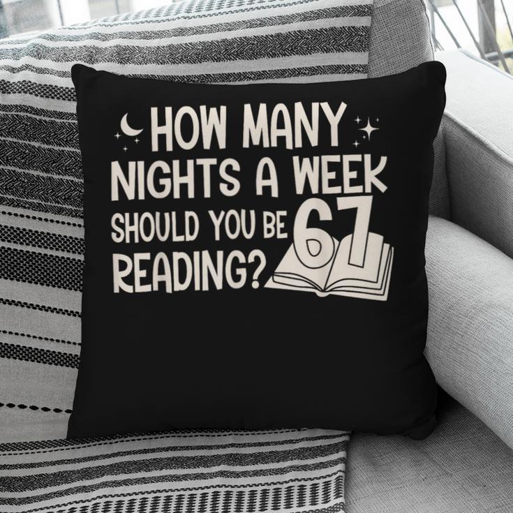 Vintage How Many Nights Reading 67 Meme Book Lover Teacher Pillowcase