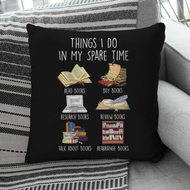 Vintage Retro Things I Do In My Spare Time Books Pillowcase