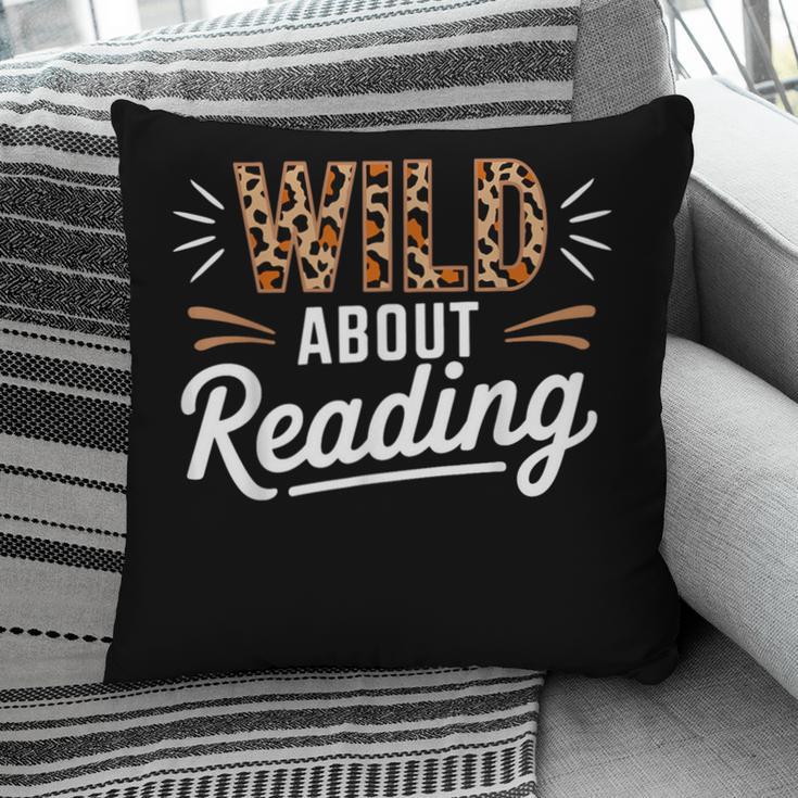 Wild About Reading Books Reader Lover Bookworm Leopard Print Pillowcase