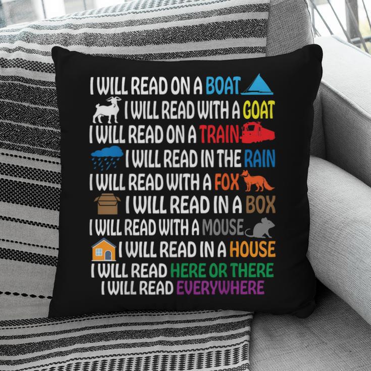 I Will Read Books On A Boat & Everywhere Reading Kids Book Pillowcase