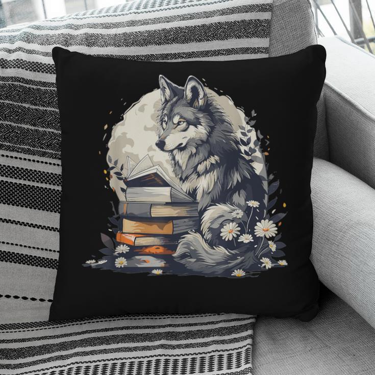 Wolf Reading Book Librarian Library Wolves Pillowcase