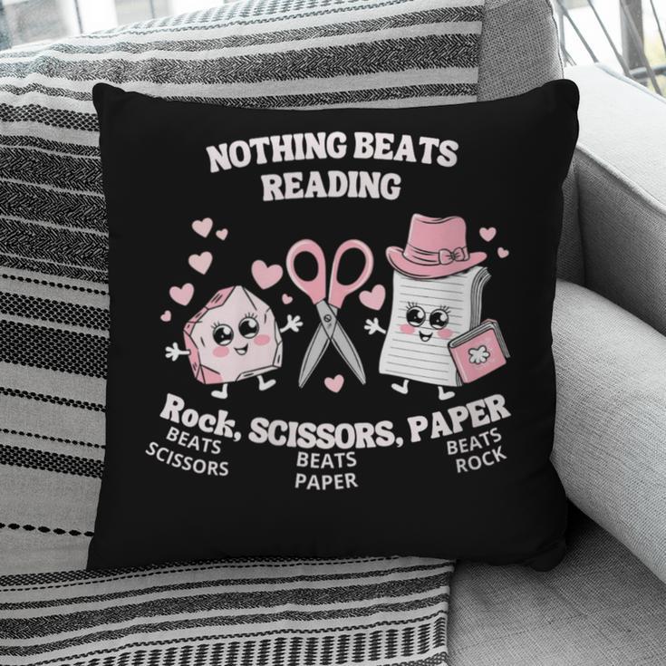 Women's Nothing Beats Reading Book Lover Statement Pillowcase