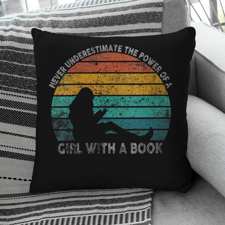 Women's Never Underestimate The Power Of A Girl With Book Reading Pillowcase
