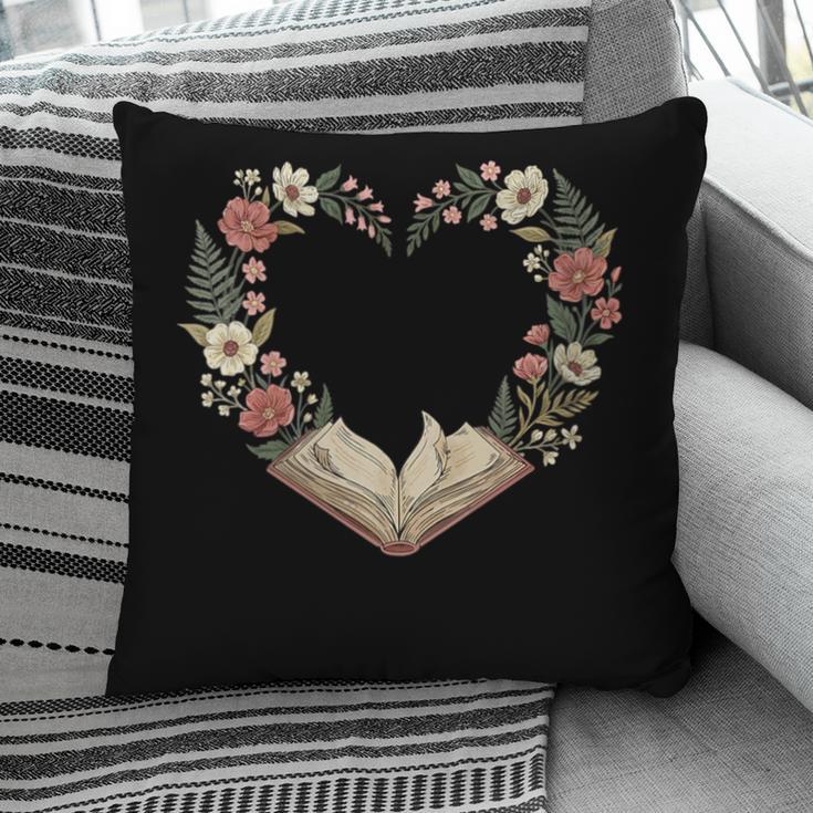 Women's Vintage Book Lover Valentine Heart Pillowcase