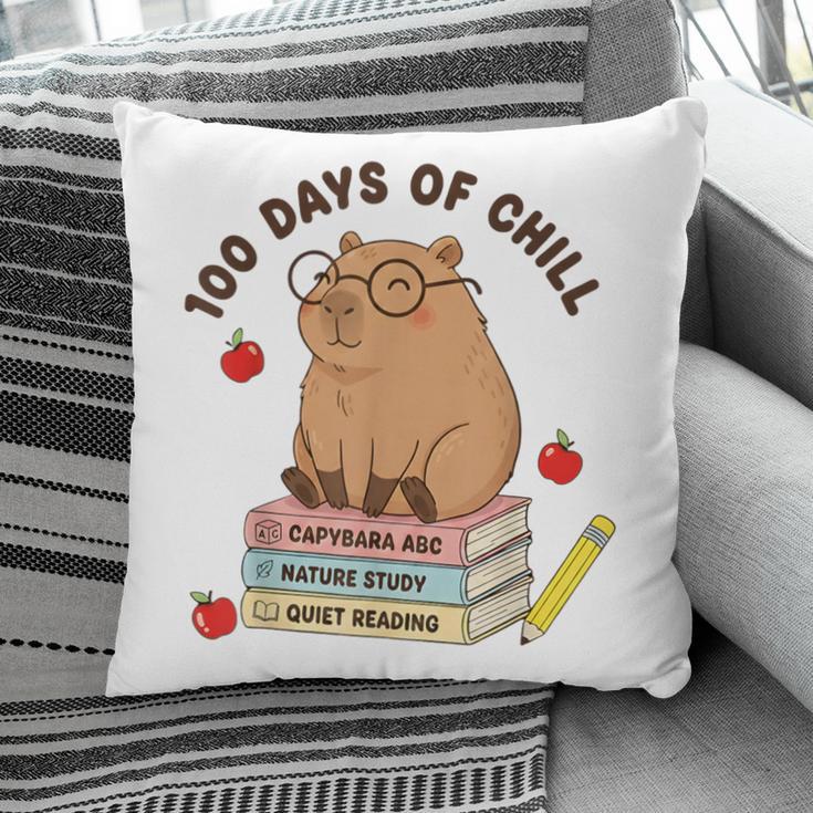100 Days Of Chill Cute Capybara School Book Lover Pillowcase 100 Days Of Chill Cute Capybara School Book Lover Pillowcase