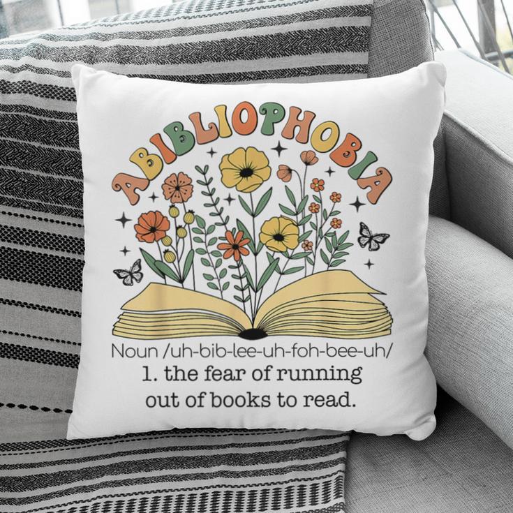 Abibliophobia Wildflower Reading Bookworm Book Reader Pillowcase
