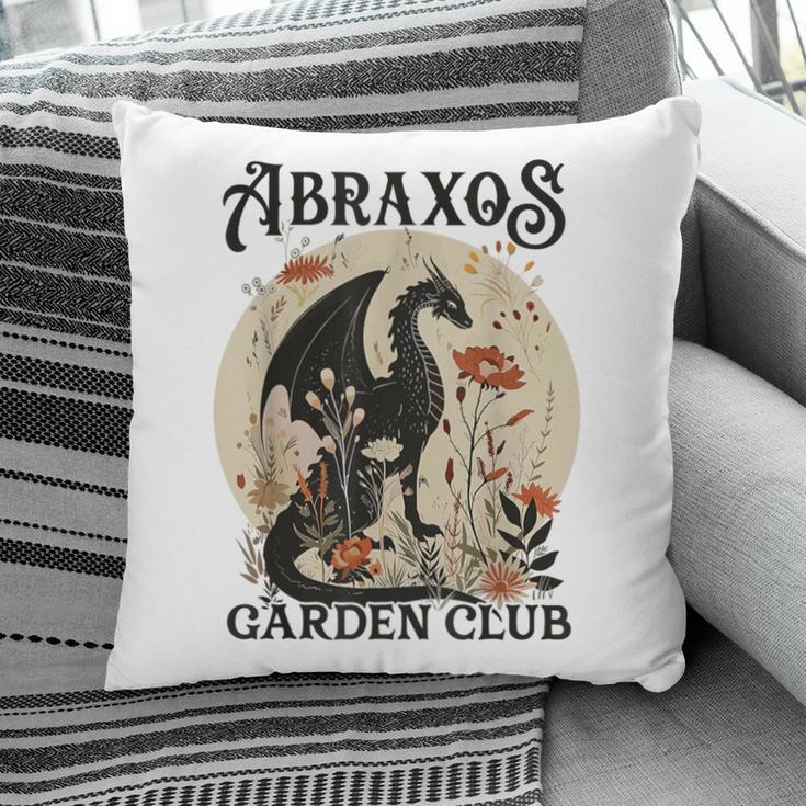 Abraxos Flower Garden Club Book Lover Fantasy Dragon Bookish Pillowcase