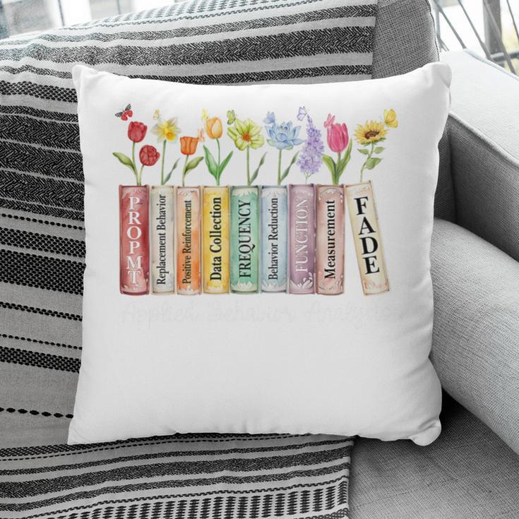 Applied Behavior Analysis Book Wildflower ABA RBT Therapist Premium Tri-Blend Pillowcase