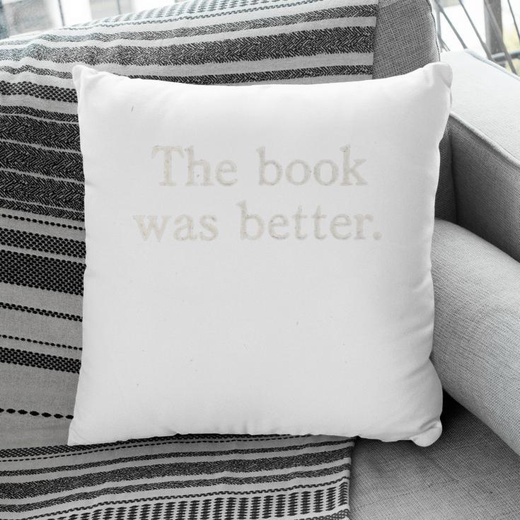 The Book Was Better Minimalist Distressed Premium Pillowcase