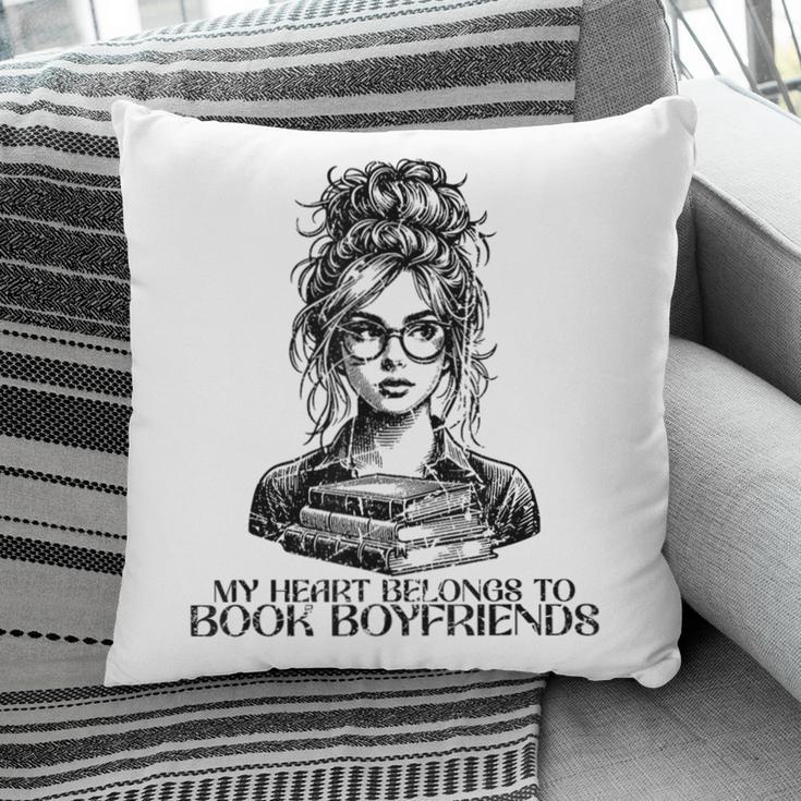Book Lover Bent Over a Book Pillowcase