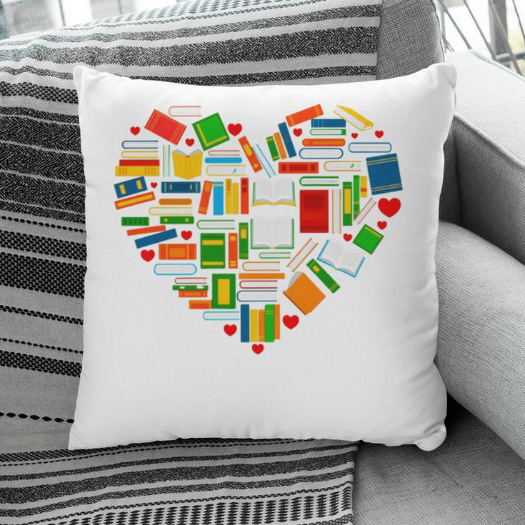 Book Lover Librarian Books Heart Valentine Pillowcase