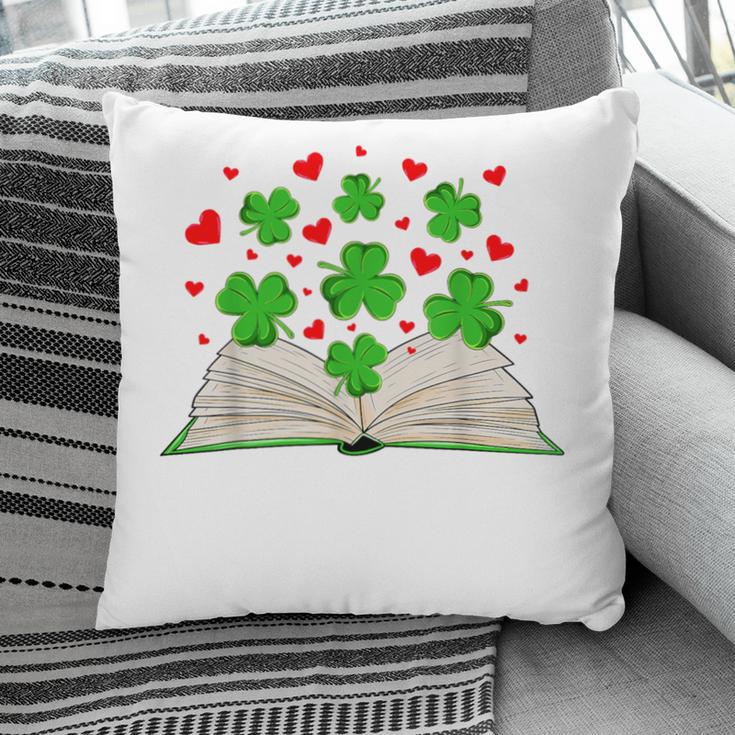 Book With Shamrocks Librarian Saint Patrick's Day Kids Pillowcase