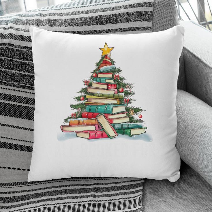 All Booked For Christmas Book Christmas Tree Lights Xmas Pillowcase