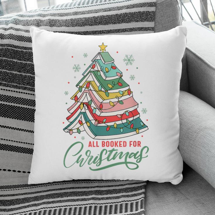 All Booked For Christmas Book Xmas Tree Lights Reading Girly Pillowcase