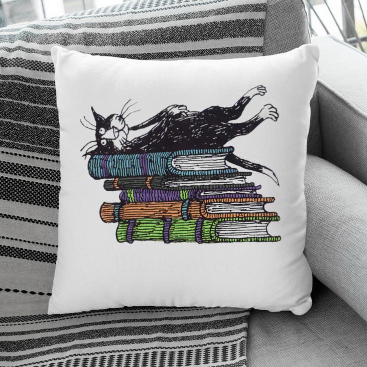 Books Cats Life Is Sweet Cats Books Lover Men Women Pillowcase