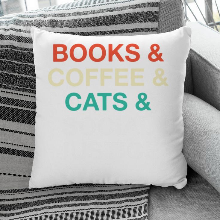 Books Coffee Cats Social Justice Pillowcase