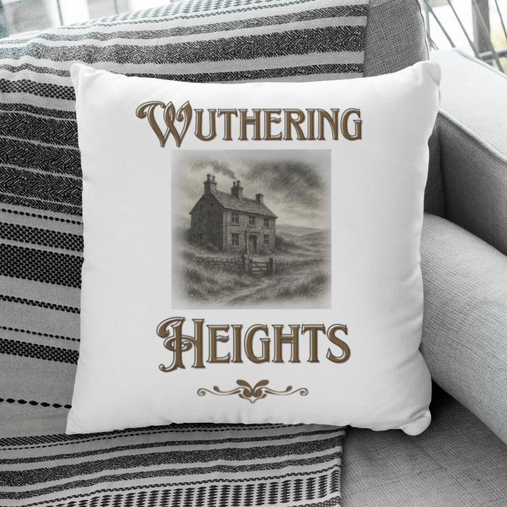 Bronte Novel Wuthering Heights Moorland Gothic Book Cover Pillowcase
