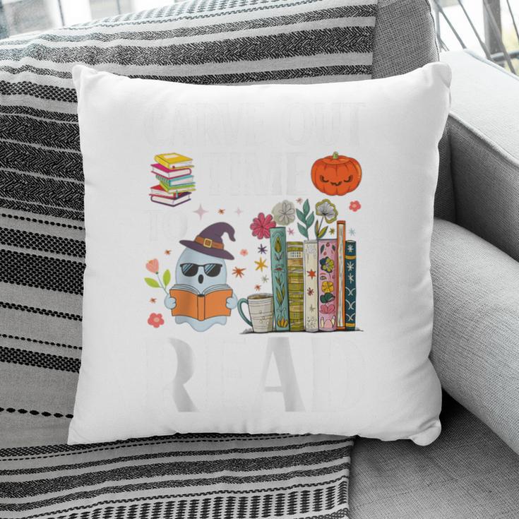Carve Out Time To Read Halloween Ghost Books Raglan Baseball Tee Pillowcase