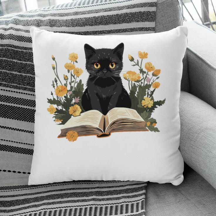 Cat Shirts For Women Book Lover Shirt Cute Cat And Book Premium Tri-Blend Pillowcase