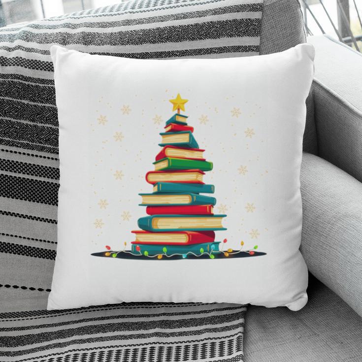 Christmas Tree Of Books Holiday Pillowcase