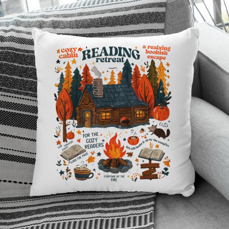 Cozy Reading Cabin Retreat Fall Bookish Autumn Cozy Reader Pillowcase