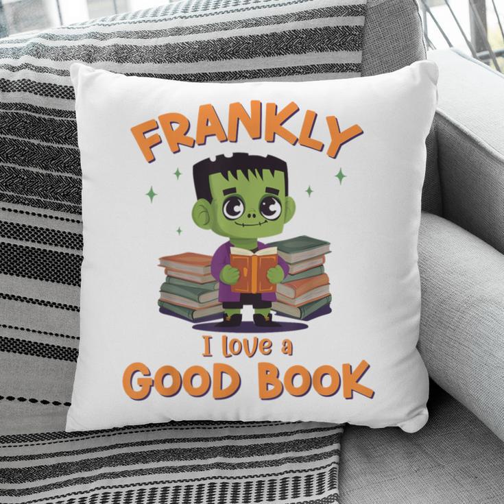 Cute Halloween Teacher Librarian Frankenstein Reading Books Pillowcase