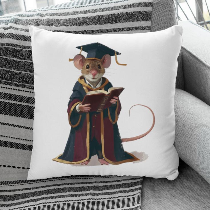 Cute Mouse Reading Book Graduation Pillowcase