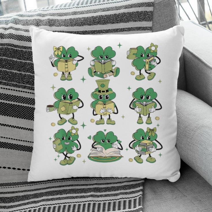 Cute Shamrock Reading Books St Patrick's Day Teacher Reading Pillowcase