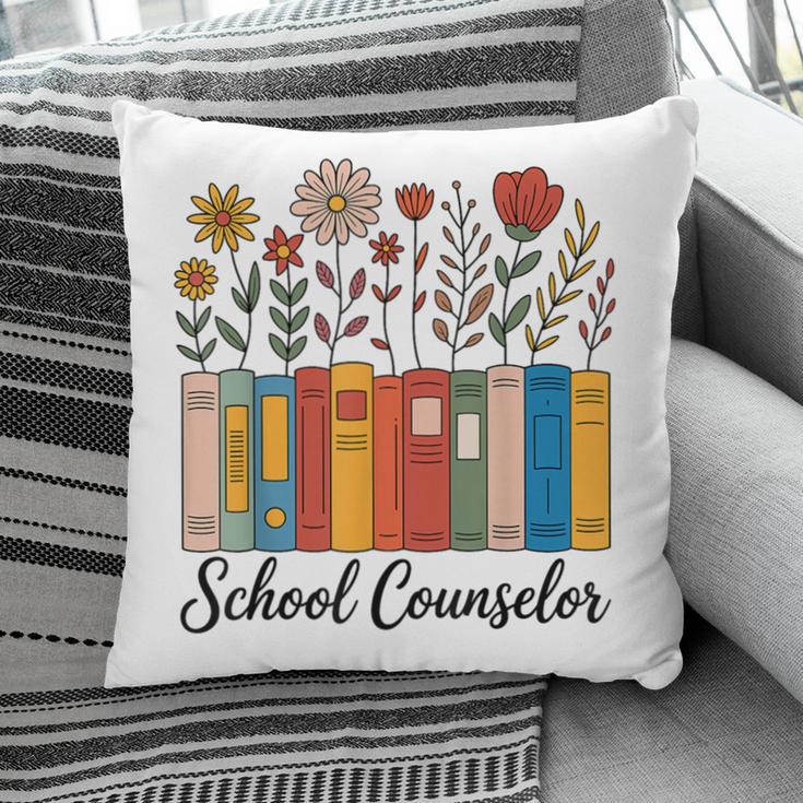 Cute Wildflower Book School Counseling Life School Counselor Pillowcase