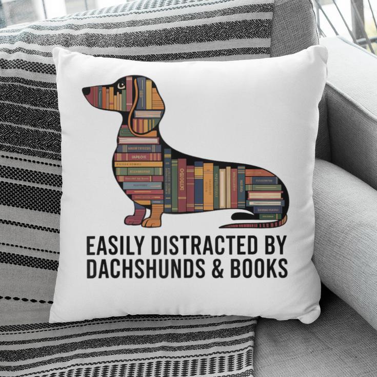 Dachshund Dog Dachshund Decor Books Nerds Dachshund Pillowcase