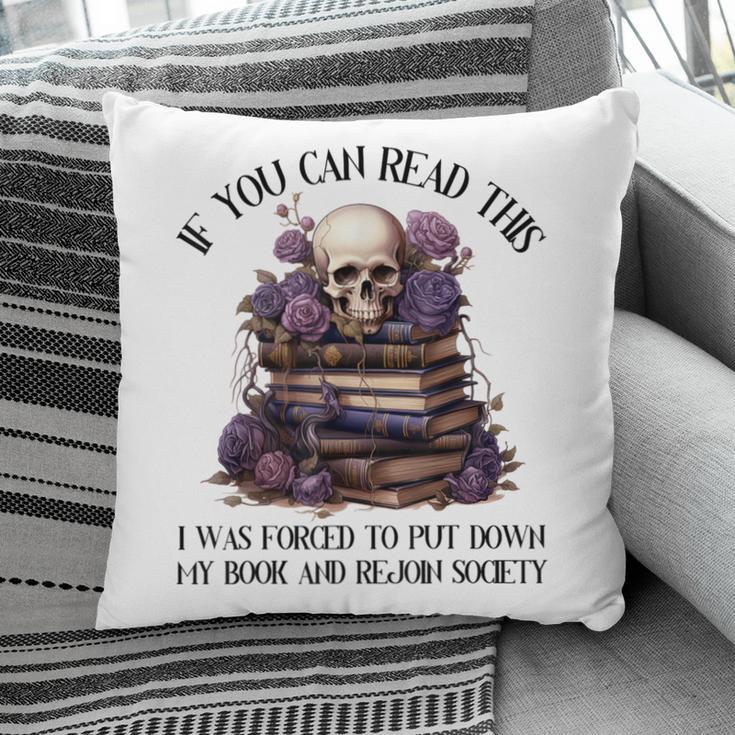 Dark Romance Merch I Put Down My Book Lover Spicy Skeleton Pillowcase